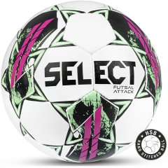 Мяч футзальный SELECT Futsal Attack V22 белый/зелено/фиолетовый