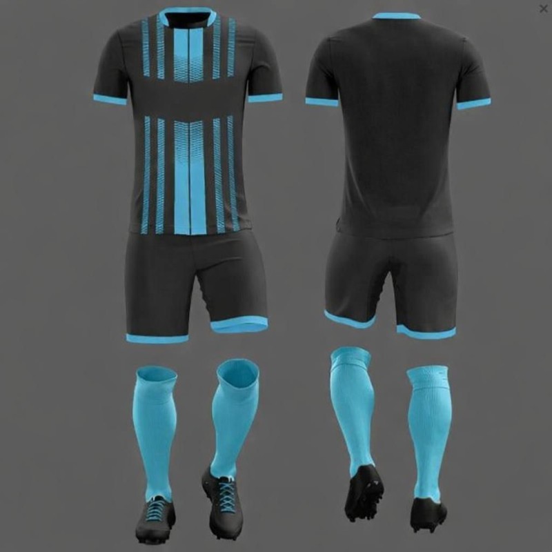 Форма футбольная NB ПСЖ чёрная/голубая