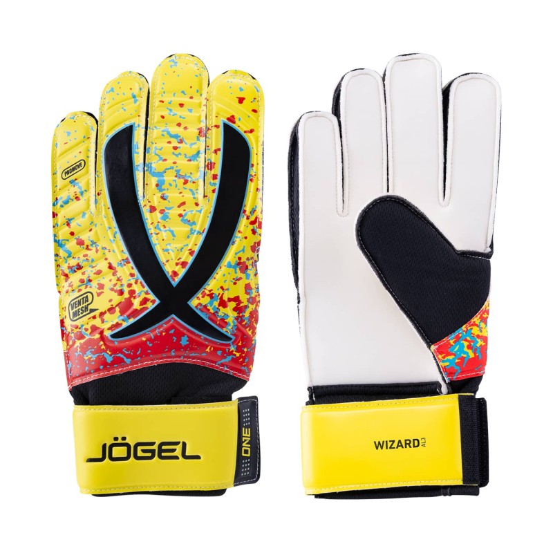 Вратарские перчатки JÖGEL ONE Wizard AL3 Flat жёлтые
